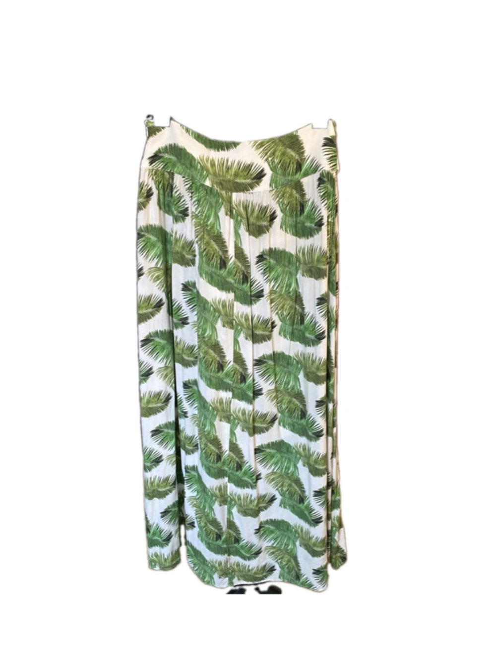 Melissa Odabash Palm Print Resort Maxi Skirt Sz M Boho Vacation Tie Waist - Picture 2 of 8